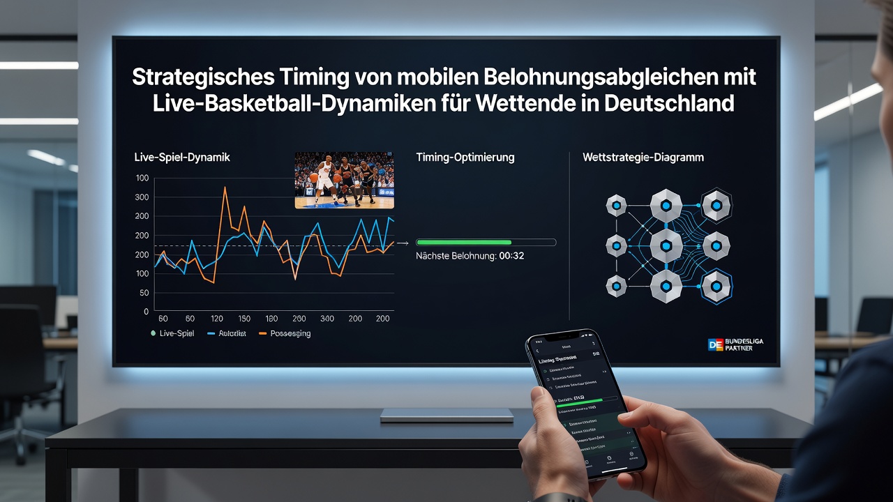 Dashboard einer mobilen Wett-App mit Basketball-Statistiken und aktivierten Bonus-Alignments